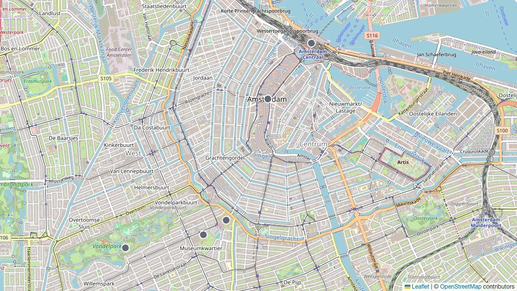 Amsterdam visit map