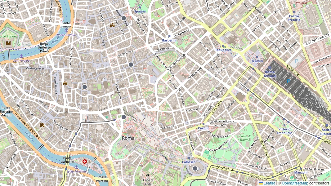 Rome landmark map