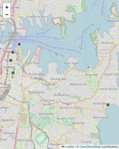 Sydney location-history map